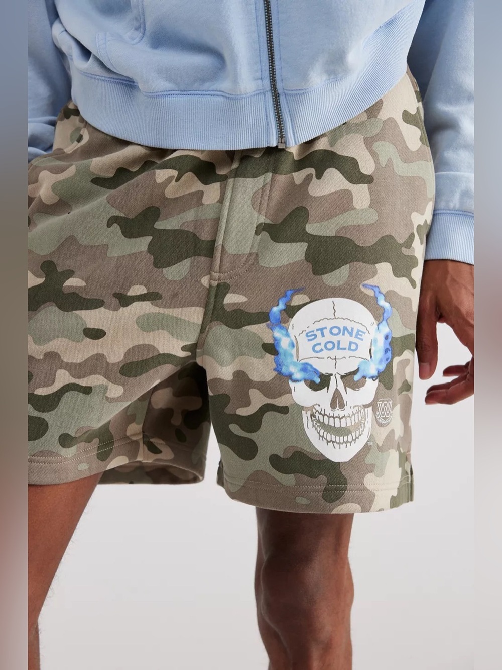 NWOT WWE UO Exclusive Stone Cold Camo Short S